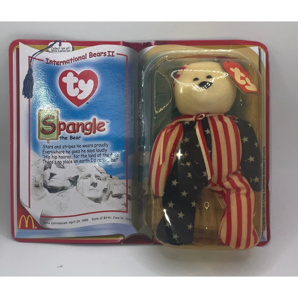 Ty Teenie Beanie Babies 2000 McDonalds Spangle the Bear International Bears II